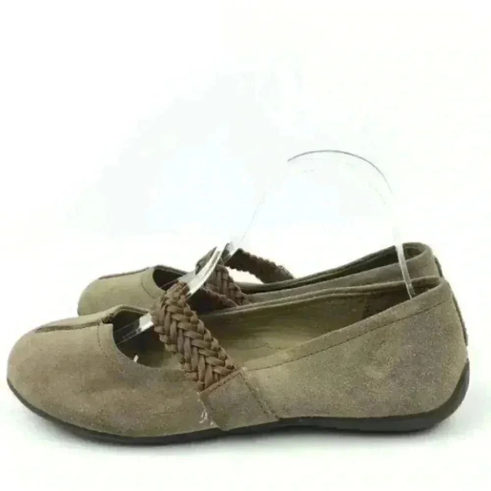 Eddie Bauer Flats 8 Delight Pine Suede Maryjanes